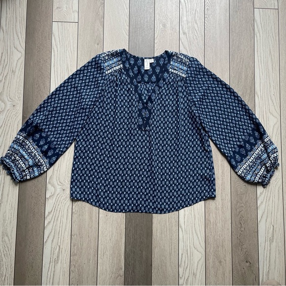 Joie Women's Blue Patterned Top - Picture 1 of 4